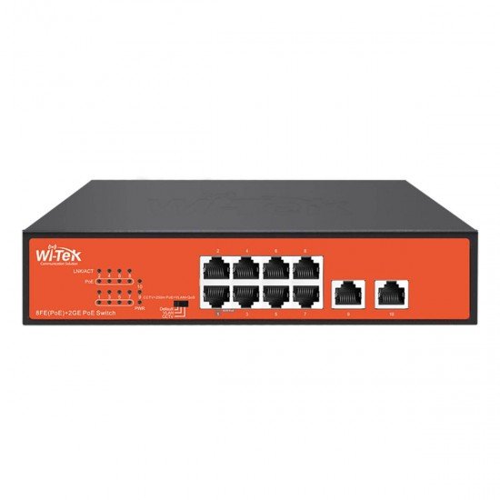 PoE switch Wi-Tek WI-PS210G V4, 10 порта